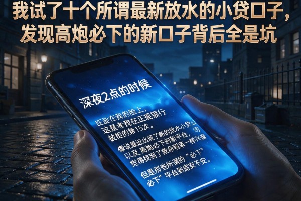 我试了十个所谓最新放水的小贷口子，发现高炮必下的新口子背后全是坑