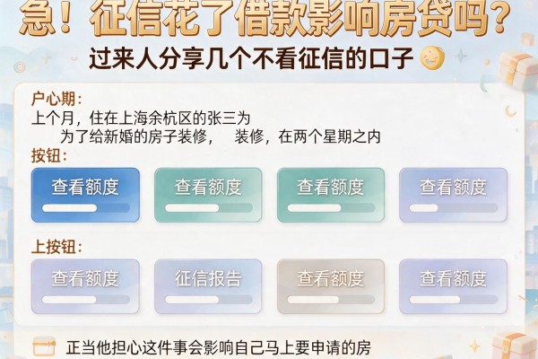急！征信花了借款影响房贷吗？过来人分享几个不看征信的口子
