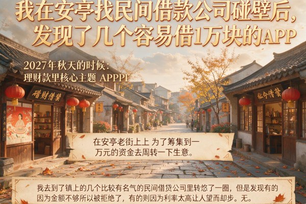 我在安亭找民间借款公司碰壁后，发现了几个容易借1万块的APP