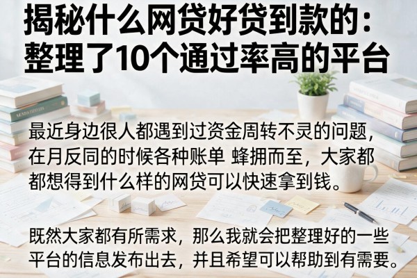 揭秘什么网贷好贷到款的：整理了10个通过率高的平台
