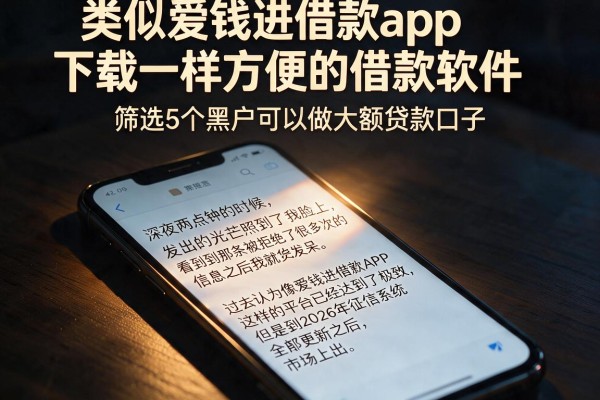 类似爱钱进借款app下载一样方便的借款软件，筛选5个黑户可以做大额贷款口子