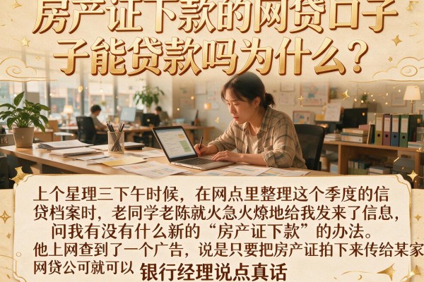 房产证下款的网贷口子能贷款吗为什么？银行经理说点真话