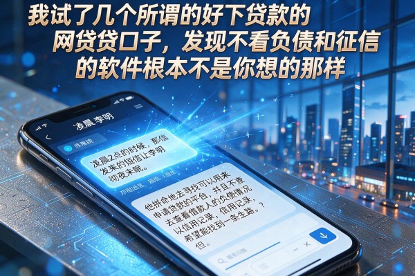 我试了几个所谓的好下贷款的网贷口子，发现不看负债和征信的软件根本不是你想的那样