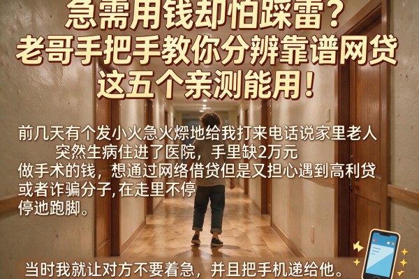 急需用钱却怕踩雷？老哥手把手教你分辨靠谱网贷，这五个亲测能用！