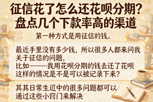 征信花了怎么还花呗分期？盘点几个下款率高的渠道