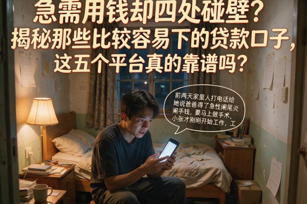 急需用钱却四处碰壁？揭秘那些比较容易下的贷款口子，这五个平台真的靠谱吗？