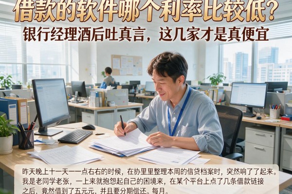借款的软件哪个利率比较低？银行经理酒后吐真言，这几家才是真便宜