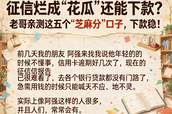 征信烂成“花瓜”还能下款？老哥亲测这五个“芝麻分”口子，下款稳！