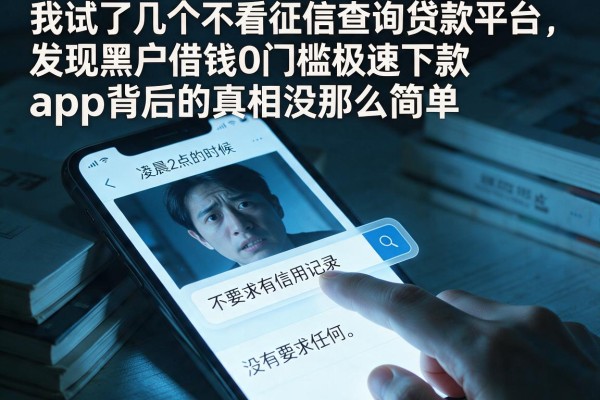 我试了几个不看征信查询贷款平台，发现黑户借钱0门槛极速下款app背后的真相没那么简单