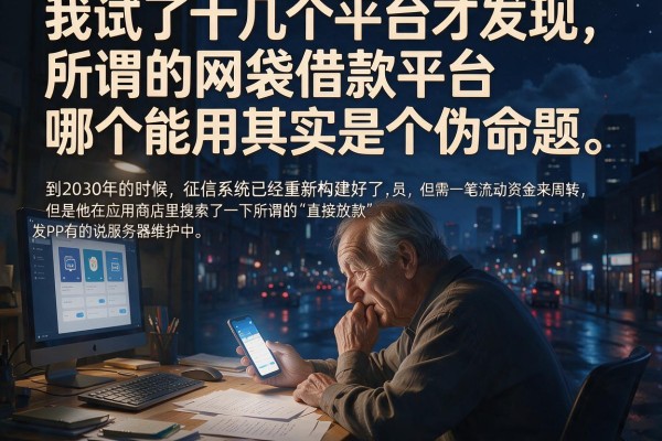 我试了十几个平台才发现，所谓的网袋借款平台哪个能用其实是个伪命题