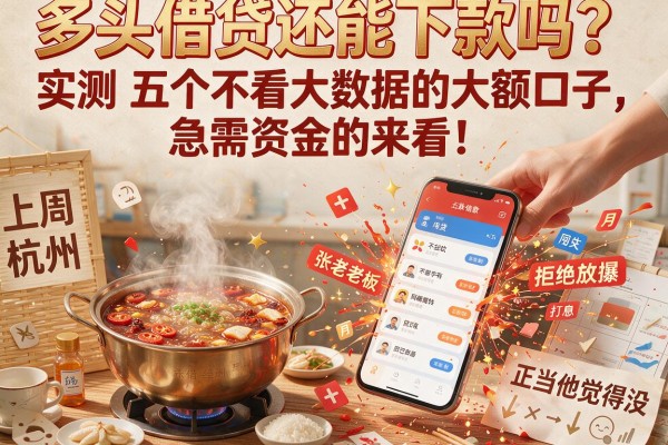 多头借贷还能下款吗？实测五个不看大数据的大额口子，急需资金的来看！