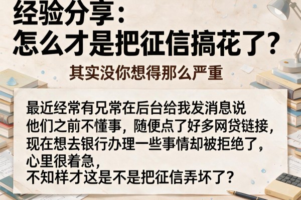 经验分享：怎么才是把征信搞花了？其实没你想得那么严重