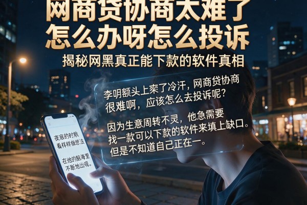 网商贷协商太难了怎么办呀怎么投诉，揭秘网黑真正能下款的软件真相