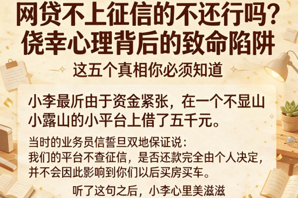 网贷不上征信的不还行吗？侥幸心理背后的致命陷阱，这五个真相你必须知道