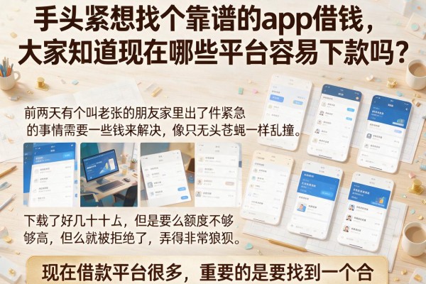 手头紧想找个靠谱的app借钱，大家知道现在哪些平台容易下款吗？