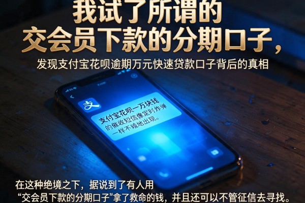 我试了所谓的交会员下款的分期口子，发现支付宝花呗逾期万元快速贷款口子背后的真相