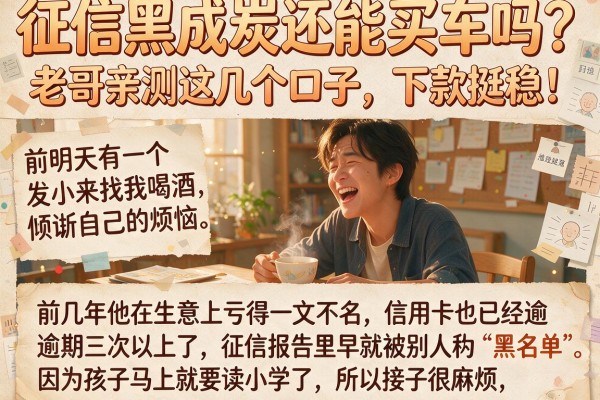 征信黑成炭还能买车吗？老哥亲测这几个口子，下款挺稳！
