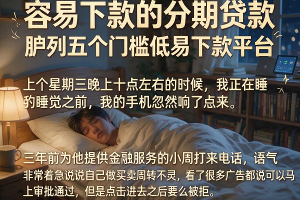容易下款的分期贷款，胪列五个门槛低易下款平台