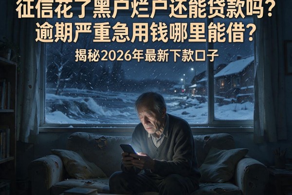 征信花了黑户烂户还能贷款吗？逾期严重急用钱哪里能借？揭秘2026年最新下款口子