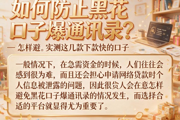 如何防止黑花口子爆通讯录？实测这几款下款快的口子