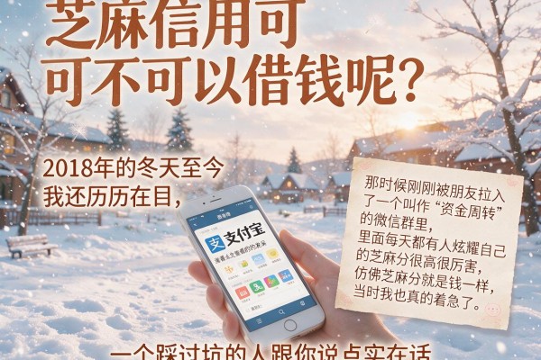芝麻信用可不可以借钱呢？一个踩过坑的人跟你说点实在话