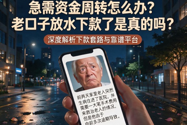 急需资金周转怎么办？老口子放水下款了是真的吗？深度解析下款套路与靠谱平台