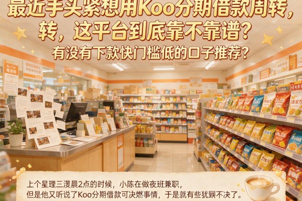 最近手头紧想用Koo分期借款周转，这平台到底靠不靠谱？有没有下款快门槛低的口子推荐？