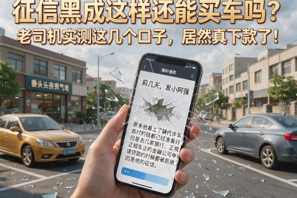 征信黑成这样还能买车吗？老司机实测这几个口子，居然真下款了！