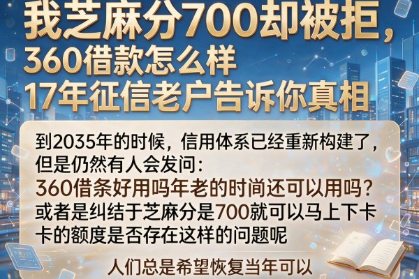 我芝麻分700却被拒，360借款怎么样17年征信老户告诉你真相