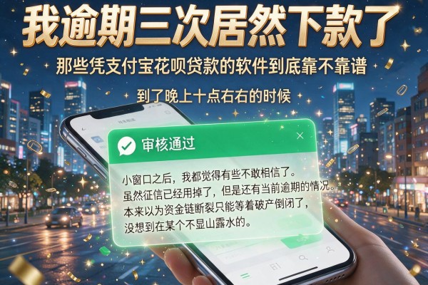我逾期三次居然下款了，那些凭支付宝花呗贷款的软件到底靠不靠谱