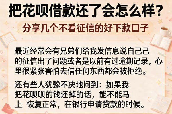 把花呗借款还了会怎么样？分享几个不看征信的好下款口子