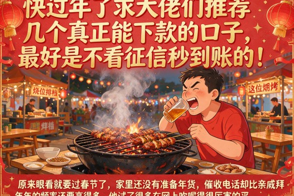 快过年了求大佬们推荐几个真正能下款的口子，最好是不看征信秒到账的！