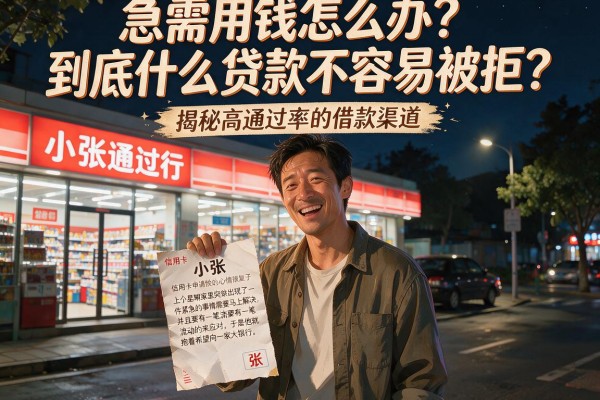 急需用钱怎么办?到底什么贷款不容易被拒?揭秘高通过率的借款渠道
