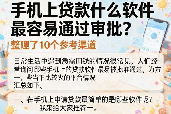 手机上贷款什么软件最容易通过审批？整理了10个参考渠道
