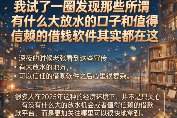 我试了一圈发现那些所谓有什么大放水的口子和值得信赖的借钱软件其实都在这