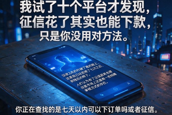 我试了十个平台才发现，征信花了其实也能下款，只是你没用对方法