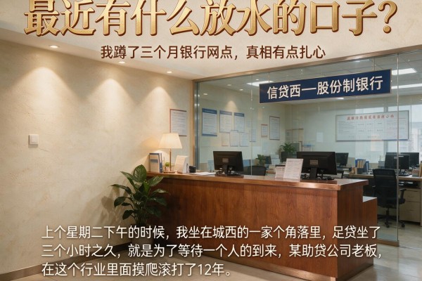 最近有什么放水的口子?我蹲了三个月银行网点,真相有点扎心