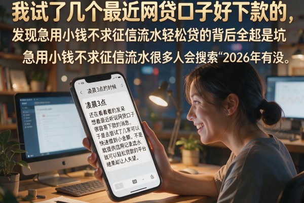 我试了几个最近网贷口子好下款的，发现急用小钱不求征信流水轻松贷的背后全是坑