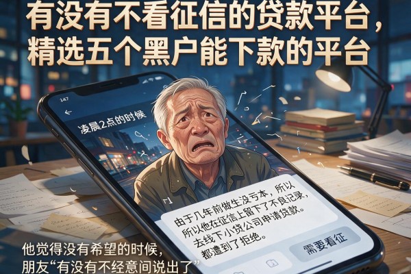 有没有不看征信的贷款平台,精选五个黑户能下款的平台