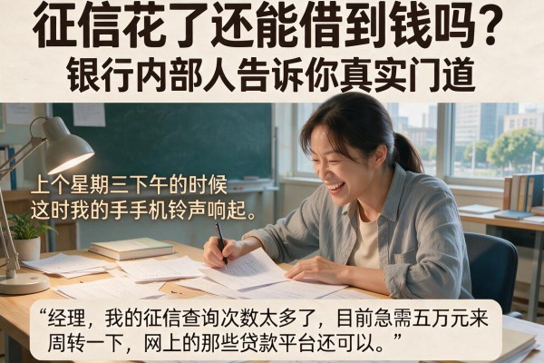 征信花了还能借到钱吗？银行内部人告诉你真实门道