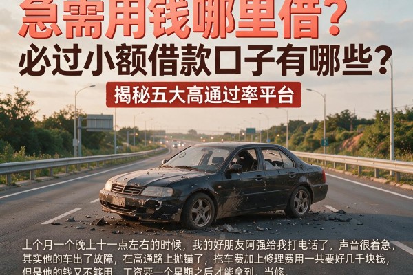 急需用钱哪里借？必过小额借款口子有哪些？揭秘五大高通过率平台