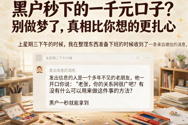 黑户秒下的一千元口子？别做梦了，真相比你想的更扎心