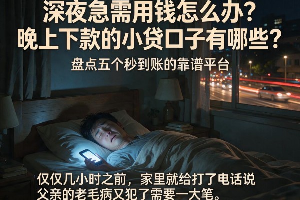 深夜急需用钱怎么办？晚上下款的小贷口子有哪些？盘点五个秒到账的靠谱平台