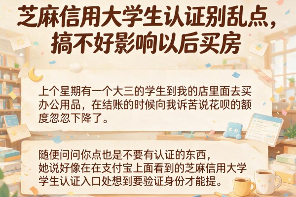 芝麻信用大学生认证别乱点，搞不好影响以后买房
