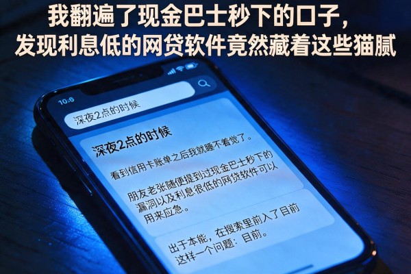 我翻遍了现金巴士秒下的口子,发现利息低的网贷软件竟然藏着这些猫腻