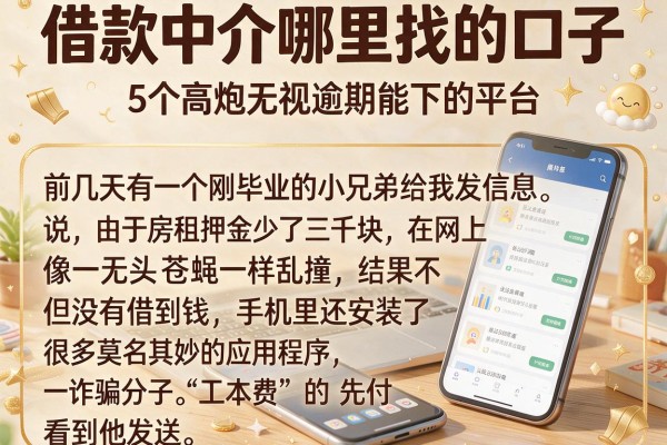 借款中介哪里找的口子，详细阐述5个高炮无视逾期能下的平台