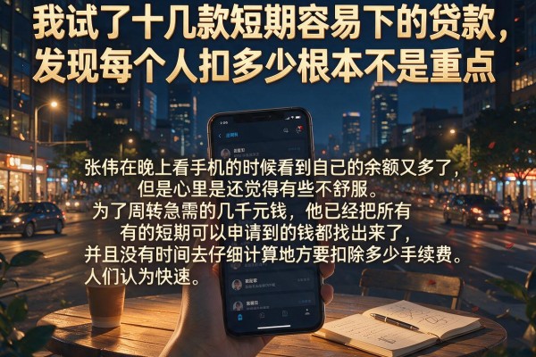 我试了十几款短期容易下的贷款，发现每个人扣多少根本不是重点