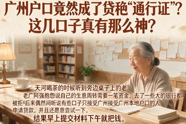 广州户口竟然成了贷款“通行证”?这几口子真有那么神?