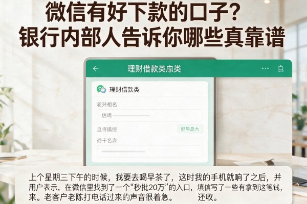 微信有好下款的口子？银行内部人告诉你哪些真靠谱