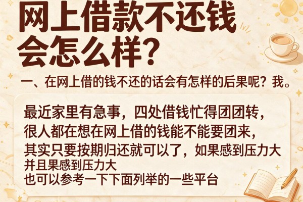网上借款不还钱会怎么样？亲身经历告诉你后果并推荐这些口子